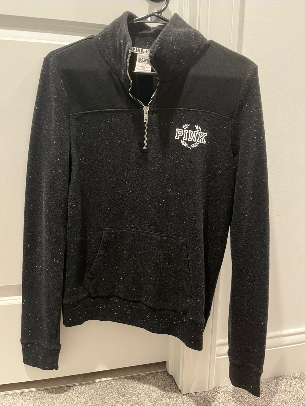 PINK Victoria's Secret Half-Zip Black Women’s Sweater